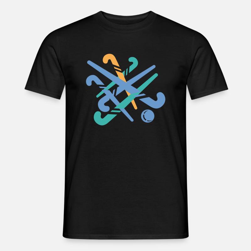 Hockeyschläger - Männer T-Shirt - Schwarz