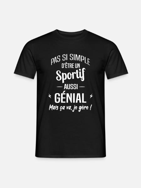 Sportif - T-shirt homme - noir