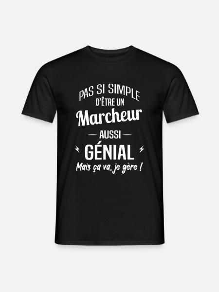 Marcheur - T-shirt homme - noir