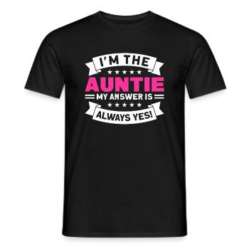 Tantchen Tanten Tante Geschenk - Männer T-Shirt - Schwarz - Vorne - AI Model Male 178 light (178cm)