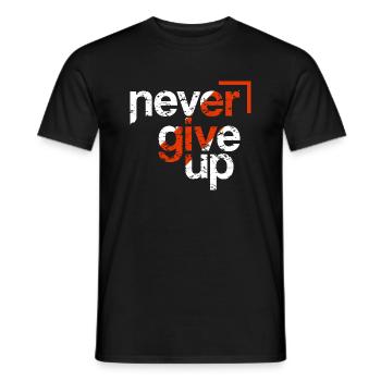ne jamais abandonner - T-shirt homme - noir - Devant - AI Model Male 178 light (178cm)