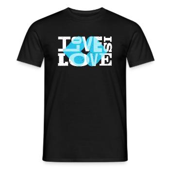 Love is Love for black shirts - Men's T-Shirt - black - Front - AI Model Male 178 light (178cm)