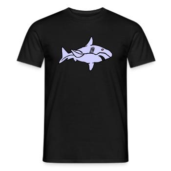 Fish Shark Predator Predator Water Graffiti Ocean - Men's T-Shirt - black - Front - AI Model Male 178 light (178cm)