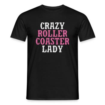 Roller Coaster Amusement Park Amusement Park - Men's T-Shirt - black - Front - AI Model Male 178 light (178cm)