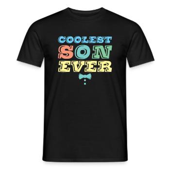 Coolest Son Ever Father Mother Brother Children - Men's T-Shirt - black - Front - AI Model Male 178 light (178cm)
