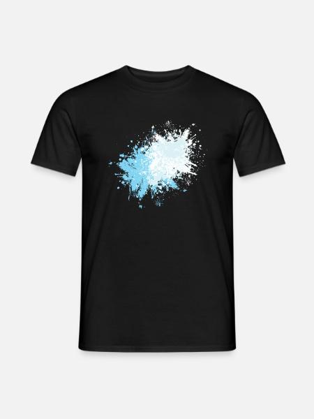 Farbspritzer frei gestalten customizable blau - Männer T-Shirt - Schwarz