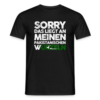 Pakistanische Wurzeln Pakistaner Pakistan - Männer T-Shirt - Schwarz - Vorne - AI Model Male 178 light (178cm)