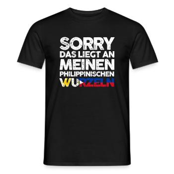 Philippinenische Wurzeln Filipino Philippinen - Männer T-Shirt - Schwarz - Vorne - AI Model Male 178 light (178cm)