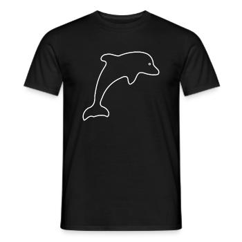 Dauphin - T-shirt homme - noir - Devant - AI Model Male 178 light (178cm)