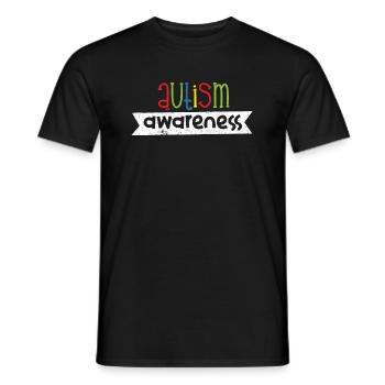 AUTISMUS BEWUSSTSEIN AUTIST LIEBEN BEGABT SPRUCH - Männer T-Shirt - Schwarz - Vorne - AI Model Male 178 light (178cm)