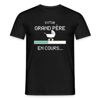 Futur Grand Prère pour Futur Papy Naissance Bébe - Men's T-Shirt - black - Front - AI Model Male 178 light (178cm)