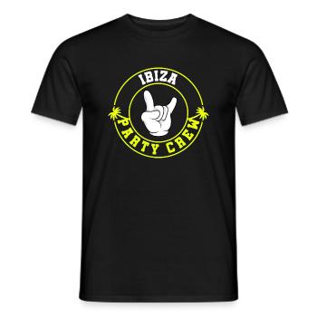 Ibiza Party Crew - Men's T-Shirt - black - Front - AI Model Male 178 light (178cm)
