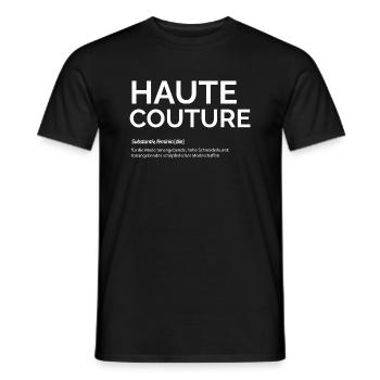 Haute Couture - Männer T-Shirt - Schwarz - Vorne - AI Model Male 178 light (178cm)