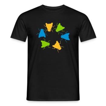 Colorful House Flying Group Team - Men's T-Shirt - black - Front - AI Model Male 178 light (178cm)