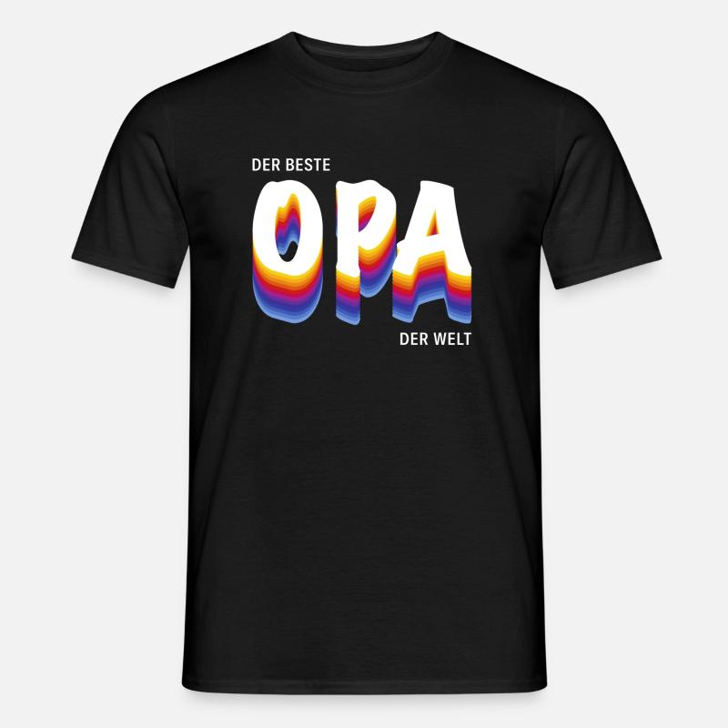 der beste Opa der Welt - Männer T-Shirt - Schwarz