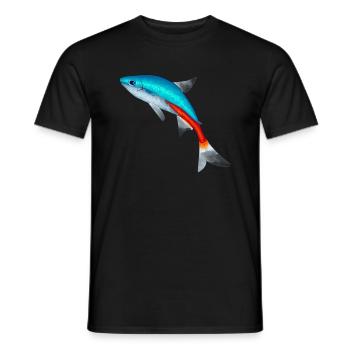Neon Salmler - Männer T-Shirt - Schwarz - Vorne - AI Model Male 178 light (178cm)