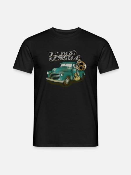 Country Musik ländlich Landei Countrymusiker Mom - Männer T-Shirt - Schwarz