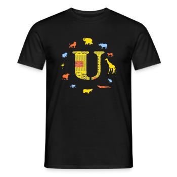 afrique u - T-shirt homme - noir - Devant - AI Model Male 178 light (178cm)