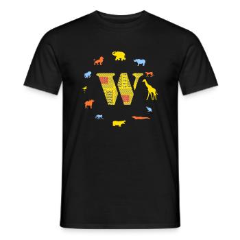 afrique w - T-shirt homme - noir - Devant - AI Model Male 178 light (178cm)