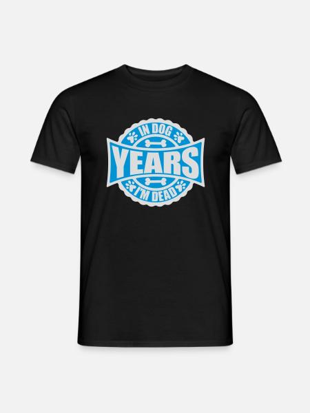 in dog years Dead - Men's T-Shirt - black