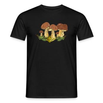 Pilze - Männer T-Shirt - Schwarz - Vorne - AI Model Male 178 light (178cm)
