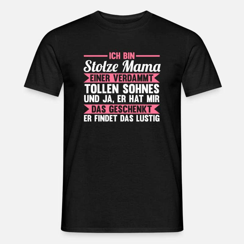 Sohn Mutter Mama - Männer T-Shirt - Schwarz