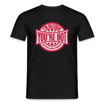 have fun at work - Männer T-Shirt - Schwarz - Vorne - AI Model Male 178 light (178cm)