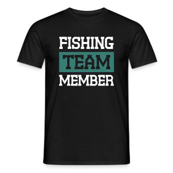 Fishing Team - Men's T-Shirt - black - Front - AI Model Male 178 light (178cm)