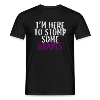Je suis ici pour piétiner des raisins 3 - T-shirt homme - noir - Devant - AI Model Male 178 light (178cm)