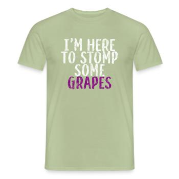 I'm Here To Stomp Some Grapes 3 - Men's T-Shirt - sage - Front - AI Model Male 178 light (178cm)