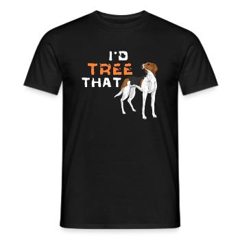 Treeing Walker Coonhound - Männer T-Shirt - Schwarz - Vorne - AI Model Male 178 light (178cm)