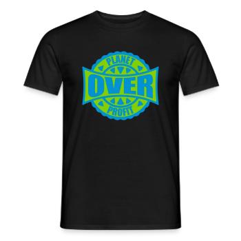 planet over profit Zitat - Männer T-Shirt - Schwarz - Vorne - AI Model Male 178 light (178cm)