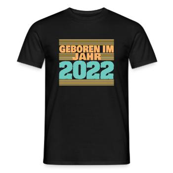 Né en 2022 - T-shirt homme - noir - Devant - AI Model Male 178 light (178cm)