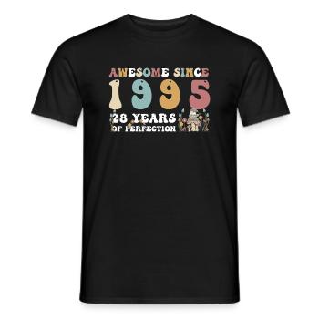Awesome since 1995 28 Year of Perfection - 28th - Men's T-Shirt - black - Front - AI Model Male 178 light (178cm)