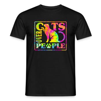 Katzenmama Katzeneltern Katzen Liebhaber Geschenk - Männer T-Shirt - Schwarz - Vorne - AI Model Male 178 light (178cm)