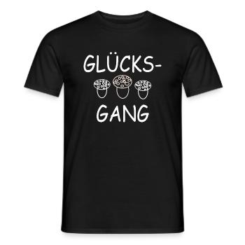 Glückspilz - Männer T-Shirt - Schwarz - Vorne - AI Model Male 178 light (178cm)