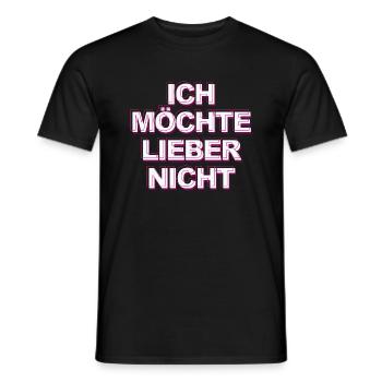 Bartleby der Schreiber - Ich möchte lieber nicht - Männer T-Shirt - Schwarz - Vorne - AI Model Male 178 light (178cm)