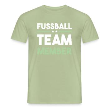 Équipe de football - T-shirt homme - vert sauge - Devant - AI Model Male 178 light (178cm)