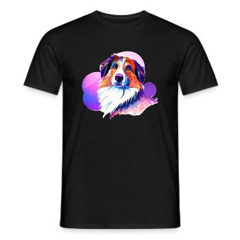 Dog owner Dogs Dog owners German Shepherd dog - Men's T-Shirt - black - Front - AI Model Male 178 light (178cm)
