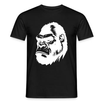 Gorilla Symbol Silhouette - Männer T-Shirt - Schwarz - Vorne - AI Model Male 178 light (178cm)