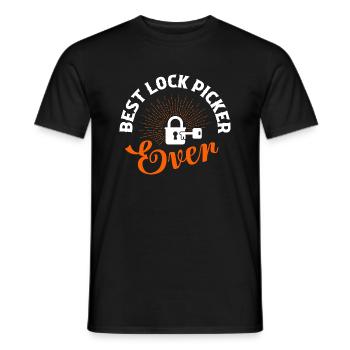 Best Lock Picker Ever Locksmith Lockpicker - Männer T-Shirt - Schwarz - Vorne - AI Model Male 178 light (178cm)