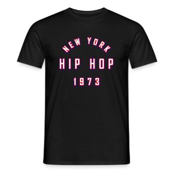 NEW YORK HIP HOP - Men's T-Shirt - black - Front - AI Model Male 178 light (178cm)