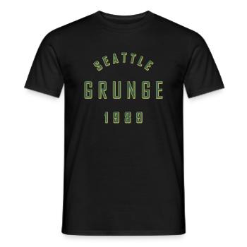 SEATTLE GRUNGE - Men's T-Shirt - black - Front - AI Model Male 178 light (178cm)