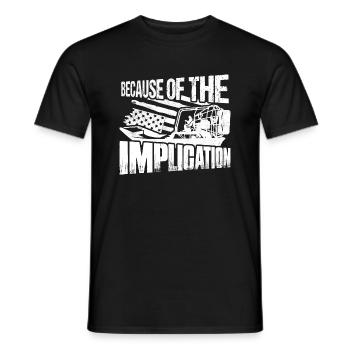 En raison de l’implication Propeller Swamp Captain - T-shirt homme - noir - Devant - AI Model Male 178 light (178cm)
