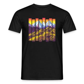 Mountains Hiking Mountain Hiking Hiking Mountain Hikers - Men's T-Shirt - black - Front - AI Model Male 178 light (178cm)