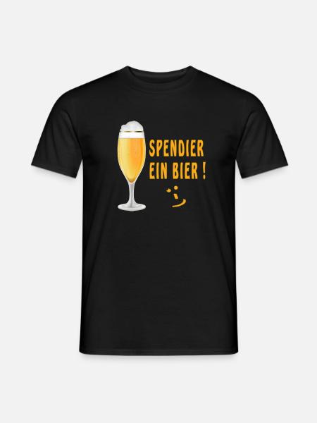 Spendier ein Bier! - Männer T-Shirt - Schwarz
