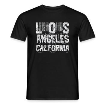 La usa plage été océan vagues de la mer californie - T-shirt homme - noir - Devant - AI Model Male 178 light (178cm)