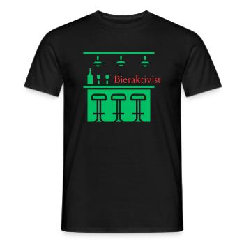 Bieraktivist! Party, Mallorca, Karneval, JGA! - Männer T-Shirt - Schwarz - Vorne - AI Model Male 178 light (178cm)