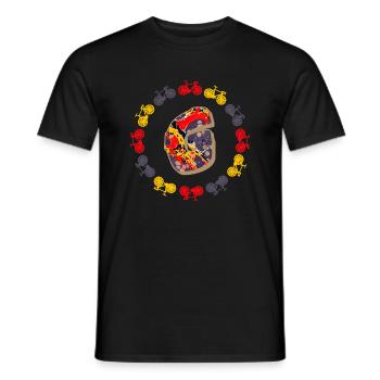 Bicyclette E 202 g - T-shirt homme - noir - Devant - AI Model Male 178 light (178cm)
