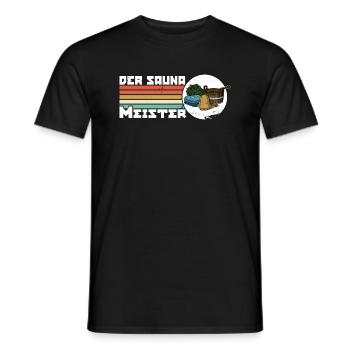 Der Sauna Meister Spa Massage Banja Saunaclub - Männer T-Shirt - Schwarz - Vorne - AI Model Male 178 light (178cm)
